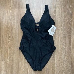 BNWT Becca One Piece Black Swimsuit